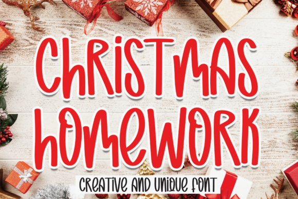 Christmas Homework Font Review