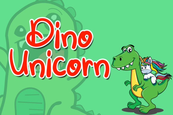 Dino Unicorn Font for Creative Makers