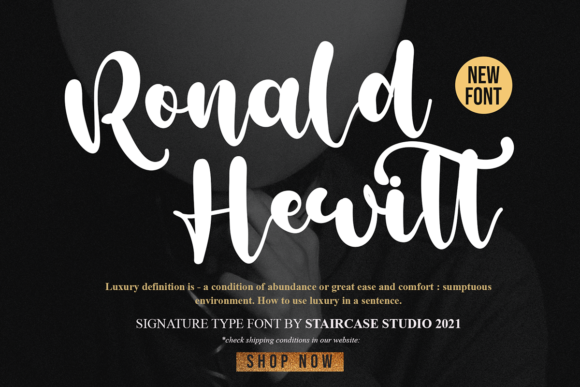 Ronald Hewitt Font for Web Design
