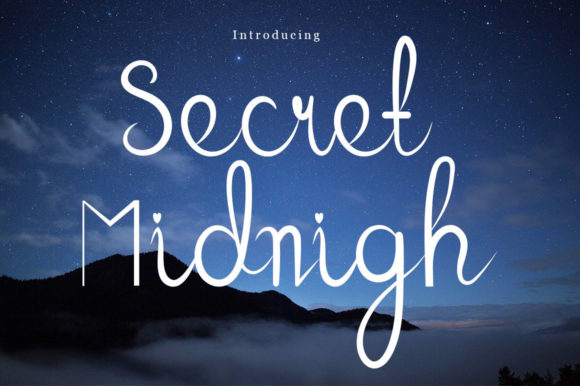 Secret Midnigh: A Stylish Handwritten Font